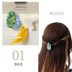 Jubilee ヘアクリップ 3点セット 動物 鳥 バード デザイン jubileeHairClip-001 1枚目の画像