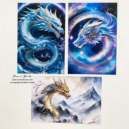 斎灯サトル 原画 金龍 ハガキ付き 希少 レア 美術品・アンティーク・コレクション