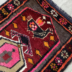 手織りトルコ絨毯 100x62cm ヴィンテージラグ 3枚目の画像
