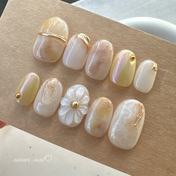 ぷっくりフラワーネイルチップ ネイルチップ（つけ爪） satori