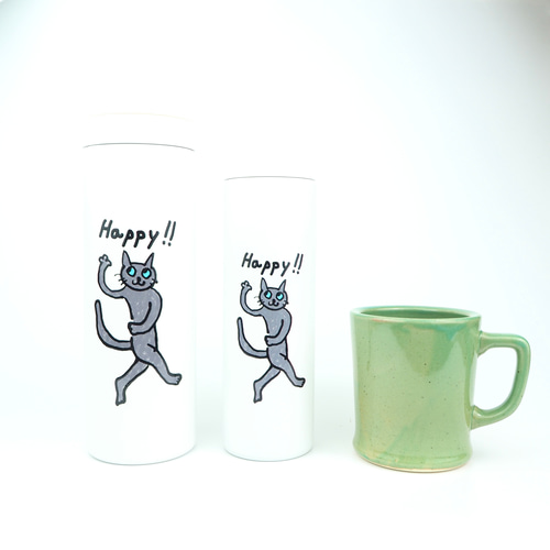 ハッピー・キャット・ラブ　ボトル happy cat ハッピーキャット 水筒 ステンレス 真空 サーモボトル