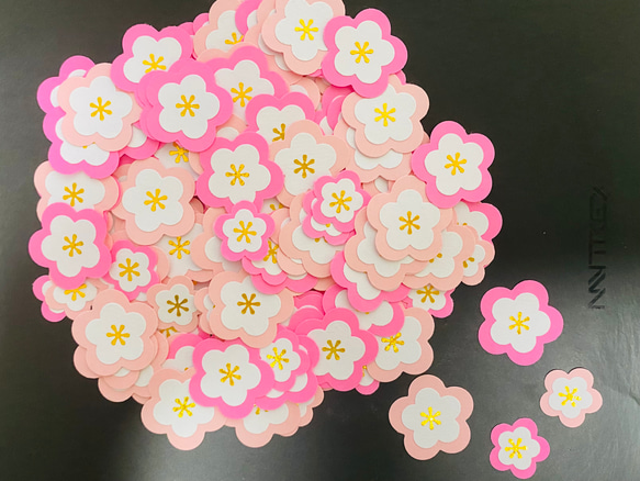 クラフトパンチ　アルバム飾り　オーダーのみとなります(^ ^) 150枚】クラフトパンチ 梅 アルバム 春 壁面飾り 寄せ書き