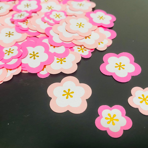 150枚】クラフトパンチ 梅 アルバム 春 壁面飾り 寄せ書き その他素材