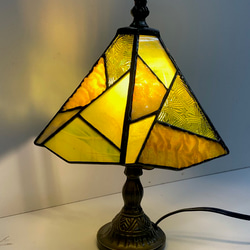 「色彩黄色のランプ」ステンドグラス　イエロー 5枚目の画像