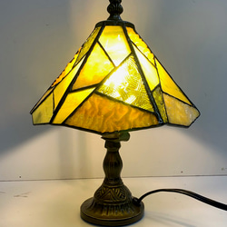 ミニあんどんランプ・薄紫 ステンドグラスランプ 行燈 行灯 インテリア