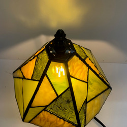 「色彩黄色のランプ」ステンドグラス　イエロー 4枚目の画像