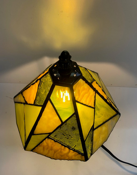 「色彩黄色のランプ」ステンドグラス　イエロー 4枚目の画像