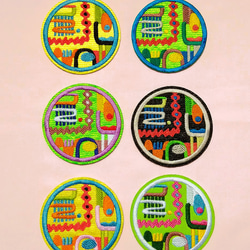工場no.2 抽象 ワッペン 刺繍 パッチ ホームメイド アップリケ カラフル 面白い 楽しい 個性的 オリジナル 7枚目の画像