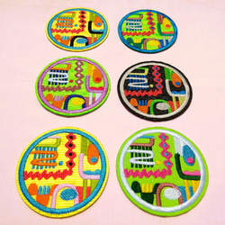 工場no.2 抽象 ワッペン 刺繍 パッチ ホームメイド アップリケ カラフル 面白い 楽しい 個性的 オリジナル 8枚目の画像