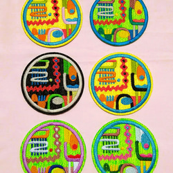 工場no.2 抽象 ワッペン 刺繍 パッチ ホームメイド アップリケ カラフル 面白い 楽しい 個性的 オリジナル 3枚目の画像