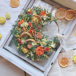 ☆ミモザとオレンジ☆ ドライフラワー petit.iro 通販 17214020