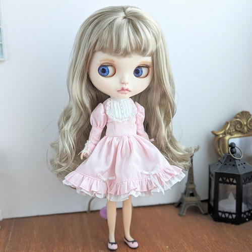 1061※ブライスアウトフィット※ピンクのロリータワンピース ※1/6ドール