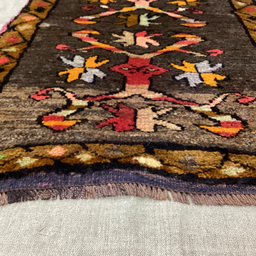 手織りトルコ絨毯 85x57cm ヴィンテージラグ カーペット・絨毯・ラグ