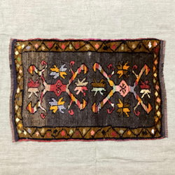 手織りアゼルバイジャン絨毯 76x62cm ヴィンテージラグ カーペット