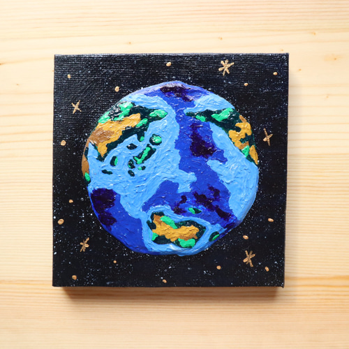 No.010 地球の絵 絵画 Nakamurart 通販 17214202｜Creema(クリーマ)