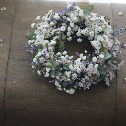 かすみそうナチュラルリース ドライフラワー petit chocolat 通販  