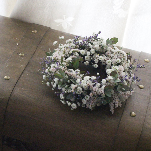 かすみそうナチュラルリース ドライフラワー petit chocolat 通販  