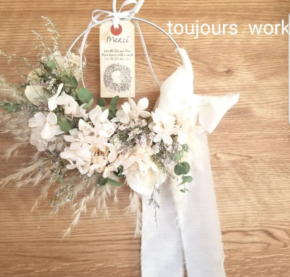 春色リース◇ナチュラル◇ハーフリース リース toujours work☆mi 通販 