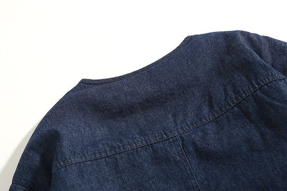 秋冬新品 デニムのジャケット メンズ 厚手暖かいコート 男 ブルー コットンジャケット 12枚目の画像