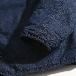 秋冬新品 デニムのジャケット メンズ 厚手暖かいコート 男 ブルー コットンジャケット 11枚目の画像