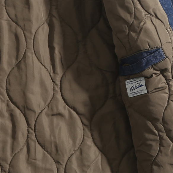 秋冬新品 デニムのジャケット メンズ 厚手暖かいコート 男 ブルー コットンジャケット 4枚目の画像