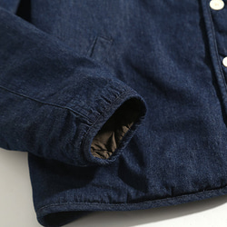 秋冬新品 デニムのジャケット メンズ 厚手暖かいコート 男 ブルー コットンジャケット 10枚目の画像