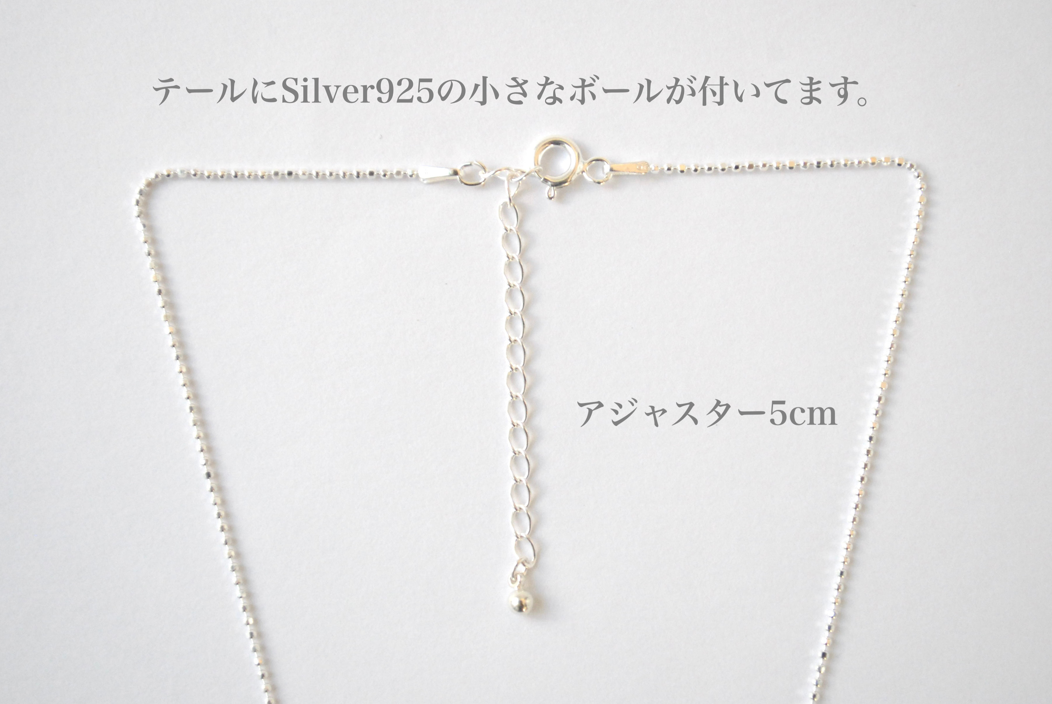 七宝焼「さかさしずくとパールのネックレス〜mint green〜」