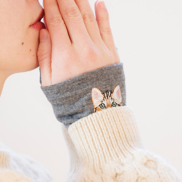 新商品【本季最受歡迎】4種貓+4種限量版顏色 | 暖臂套 日本製造 100%羊毛 禮物 第1張的照片