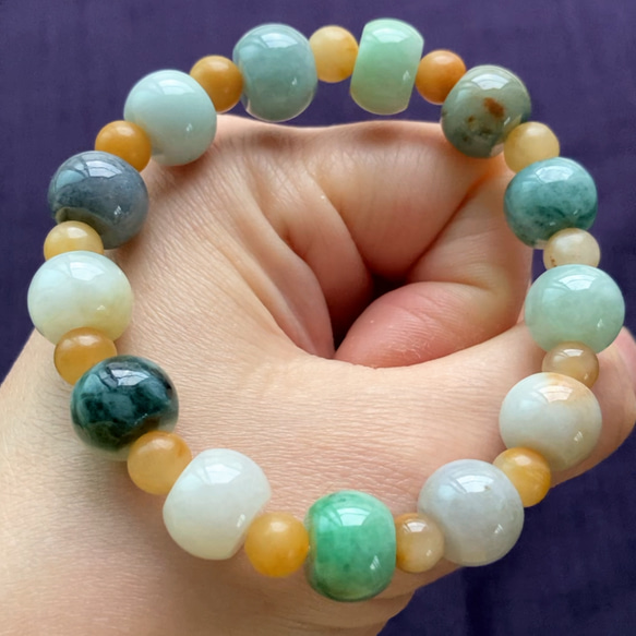 翡翠天然石ブレスレット大粒