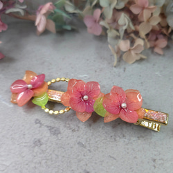 京都の秋のグラデーションあじさいロングヘアクリップ 3枚目の画像