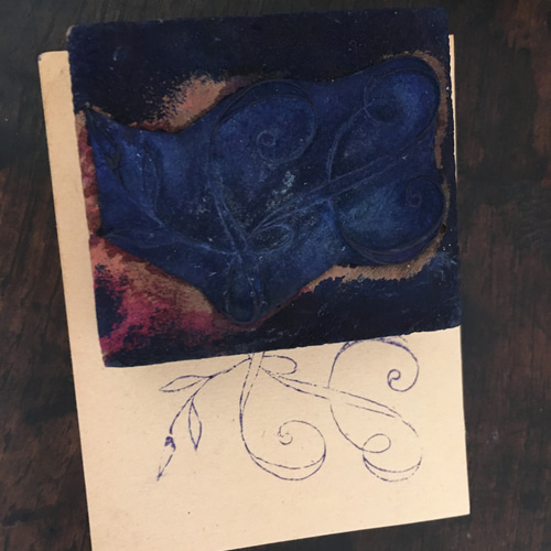 アンティーク・スタンプアルバム フランスアンティーク刺繍用モノグラムスタンプ L 編み図・パターン