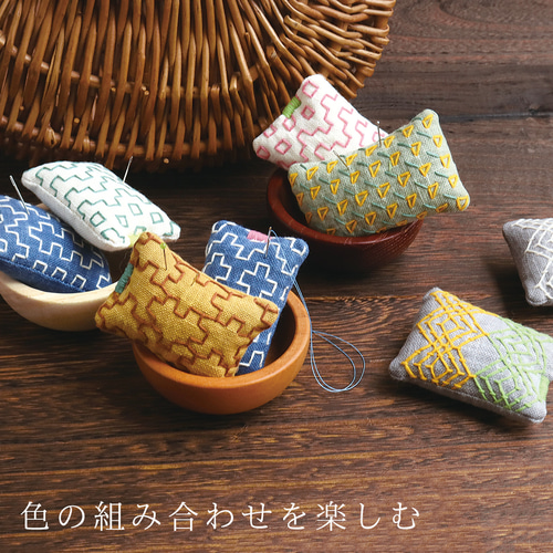 刺し子布 カットクロス 50cm×55cm｜ムラ染め｜初心者向け｜オリジナル