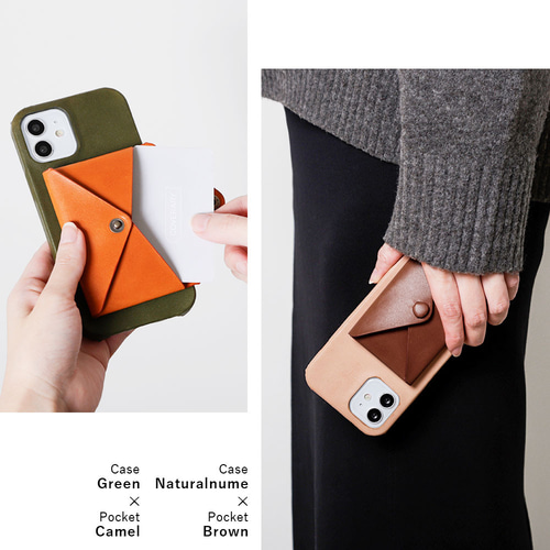 栃木レザー スマホケース 全機種対応 携帯 ポケット カード収納 本革