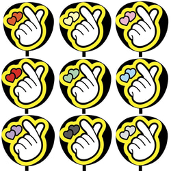 即購入可】ファンサうちわ文字 カンペうちわ 規定内サイズ 指ハート