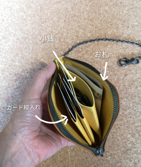 【Sale☆】チェーンウォレット コンパクト財布『coron miniコロンミニ』 4枚目の画像