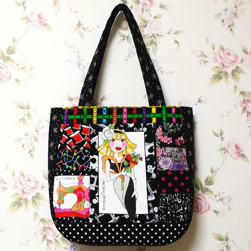 丸みトートバッグ ロラライハリス ソーイングレディ 肩掛け ショルダー  