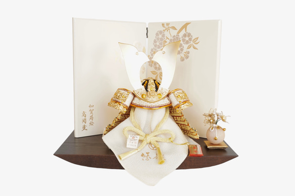 白鐘（しろがね）6号兜光琳桜（こうりんざくら）加賀蒔絵（まき