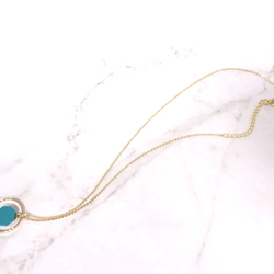 陶とgold ring necklace（ターコイズ） 5枚目の画像
