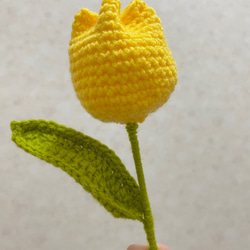 チューリップ　造花　編みぐるみ 1枚目の画像