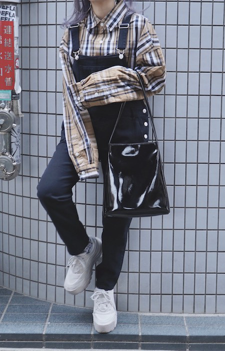 Black Denim Salopette Pants ワイドパンツ ブラック 黒 アメカジ