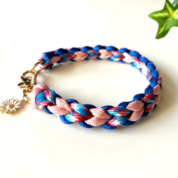 パラコードチョーカー no.1 パラコードチョーカー♡首輪♡可愛いお花編み♡わんこアクセサリー