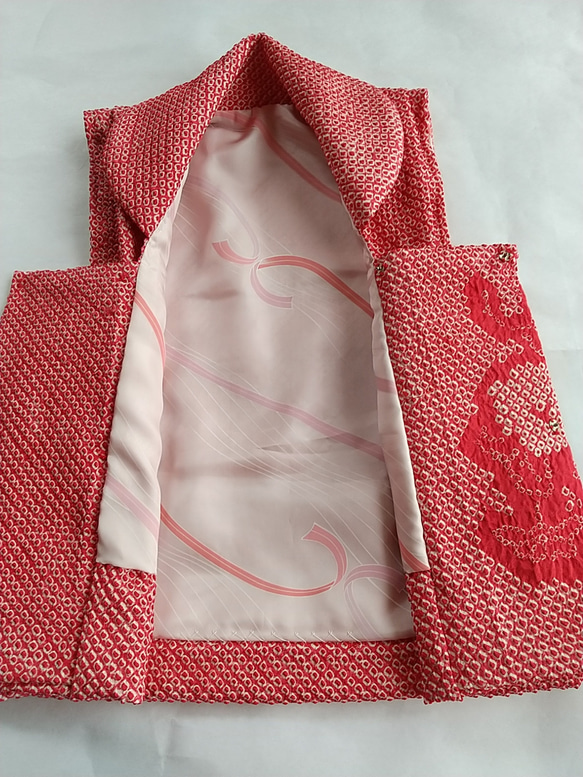 赤ちゃん着物セット（正絹総絞りの被布） 8枚目の画像