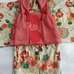 赤ちゃん着物セット（正絹総絞りの被布） 2枚目の画像