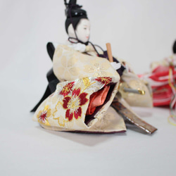 ●ひな人形●　一品物　手のひらサイズの桜刺繍お雛様。ご自身でアレンジ！！ 8枚目の画像