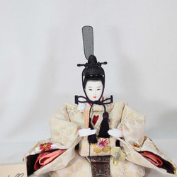 ●ひな人形●　一品物　手のひらサイズの桜刺繍お雛様。ご自身でアレンジ！！ 2枚目の画像