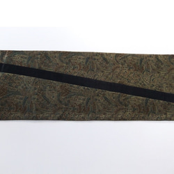 【(16)1838】30×96・和風大型マット・古典柄・大正昭和時代の帯からリメイク 6枚目の画像