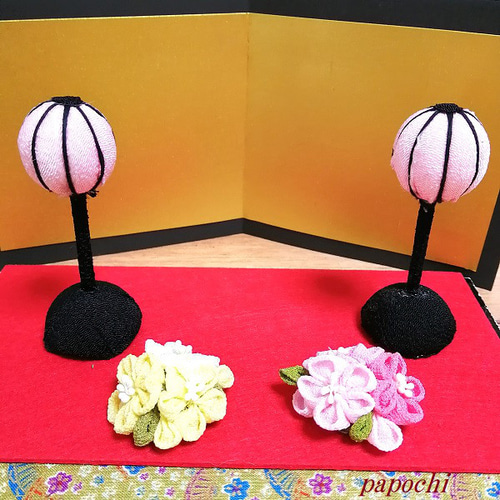 羊毛ひな人形セット(パピヨン) 羊毛フェルト papochi 通販 17216133