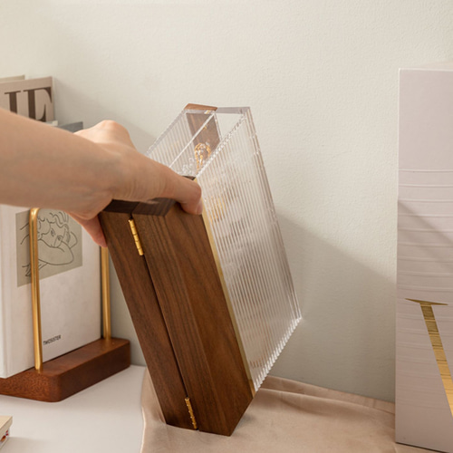 アクセサリースタンド　リング、指輪、ネックレススタンド　木製リングスタンド付き ジュエリーボックス アクセサリースタンド ネックレス ピアス 指輪