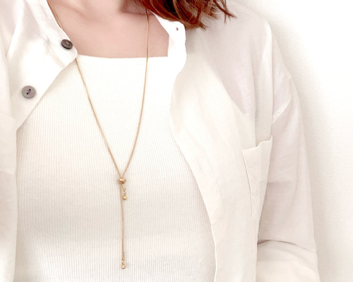 s*p様 スタージュエリー、ゴールド ロングネックレス スライド式 e0f77613cd593aed3198d9b7008ce5