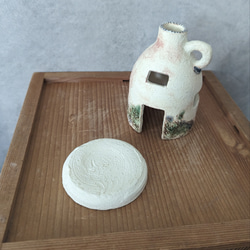 【Ｎｏ．13】陶器のオブジェ・キャンドルホルダー 14枚目の画像